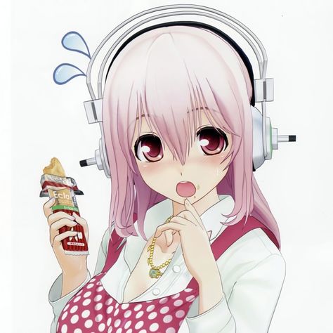 Tsuji Santa, Sonico Chan, Super Pochaco, Super Sonico, Moe Anime, Super Sonic, Cute Anime Pics, Phone Themes, Anime Pfp