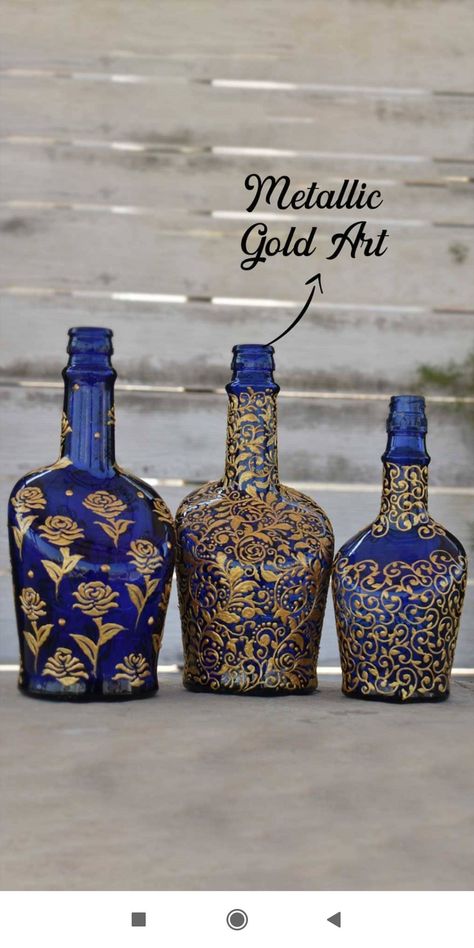 Bottle Art Glass Bottle Crafts Watercolor Paintings Watercolor Art Scandinavian Motifs, Bottle Art Projects, Painting Glass Jars, Painted Glass Bottles, Glass Painting Patterns, Hand Painted Wine Bottles, Hand Painted Bottles, Acrylic Painting Ideas, Glass Painting Designs