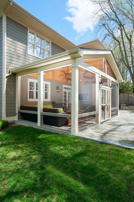 Closing In Porch Ideas, Landscaping Around Screened In Porch, Screened In Porch By Pool, Screened In Porch With Patio, Deck Off Back Of House Patio, Screened In Patio On Concrete, Screened In Patio Ideas, Screened In Porch And Patio, Screened Pergola