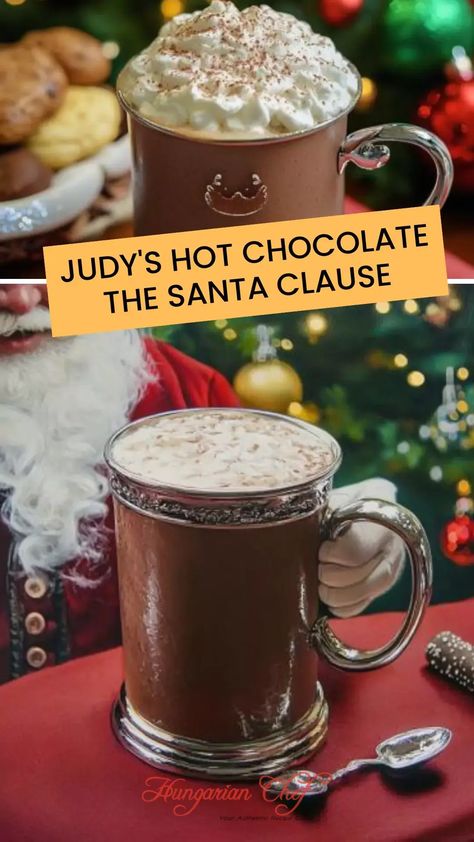 Judy’s Hot Chocolate The Santa Clause – Hungarian Chef Santa Claus Hot Chocolate, The Santa Clause Hot Chocolate, The Santa Clause Movie Hot Chocolate Recipe, Judys Hot Cocoa, Judy’s Hot Chocolate, Coco Recipes, Xmas Hot Chocolate, Crockpot Hot Chocolate Recipe, Hot Chocolate Aesthetic