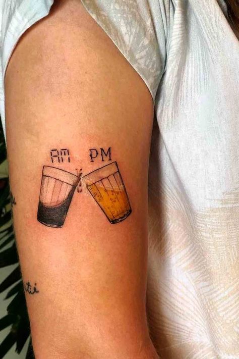 Pm Tattoo, Computer Tattoo, Tato 3d, Tattoos Masculinas, Tattoo Cafe, Beer Tattoos, Half Sleeve Tattoos Forearm, Tatuagem Masculina Pequena, Sun Tattoos