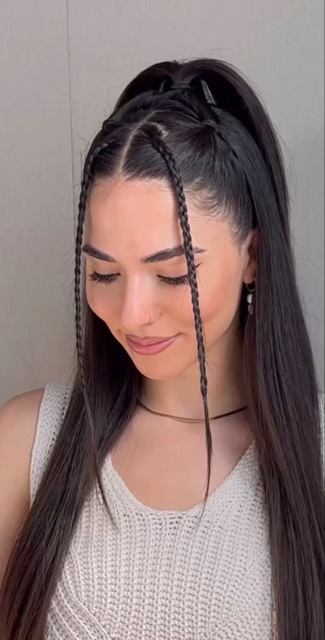 Hair Ideas Night Out, K Pop Concert Hairstyles, Hair Net Hairstyles Work, White Girl Braids Hairstyles, Cute Rave Hairstyles, Easy Hairstyles For Medium Hair Quick, Baddie Hairstyles Curls, Quick And Easy Hairstyles For Short Hair, Easy Hairstyles For Long Straight Hair