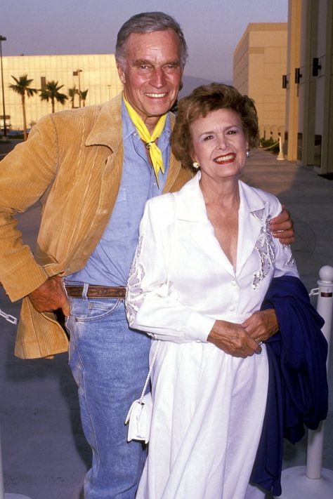 Charlton and Lydia Heston Charleton Heston, Stephen Boyd, Charlton Heston, Sofia Loren, John Charles, Beverly Hills, Actors & Actresses, Lab Coat, Hollywood