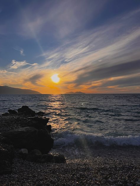 Vlora Albania Aesthetic, Vlora Albania, Sea Sunset, Aesthetic Tiktok, Albania, Beach Sunset, Summer Nights, Beautiful Destinations, Supergirl