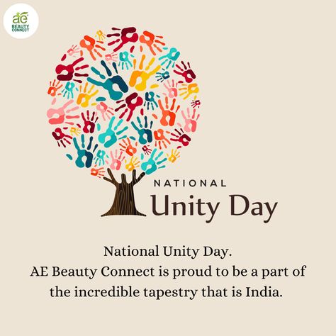 🇮🇳 Celebrating Unity in Beauty 🌟 On this National Unity Day, AE Beauty Connect stands proud to unite salons across the nation with our premium, toxin-free products. Together, we're painting a more beautiful and united India, one salon at a time. 🤝💄 #AEBeautyConnect #BeautyUnites #UnityInBeauty #NationalUnityDay #PremiumBeauty #LuxuryProducts #ToxinFreeBeauty #SalonLife #GlamourousUnity #AE #BeautyParlours #BeautyDiversity #IndianBeauty #CelebratingUnity National Unity Day, Unity Day, Toxin Free, Free Products, Tapestry, The Incredibles, India, Celebrities, Beauty