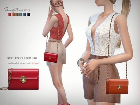 The Sims Resource: Bag N02 by S-Club Bags Cc Sims 4, Sims 4 Bag Accessories, Sims 4 Cc Designer Bags, The Sims 4 Cc Accessories Bag, Sims 4 Bergdorfverse Bag, Sims Accessories, Sims 4 Tsr, Sims 4 Black Hair, Sims 4 Cc Folder