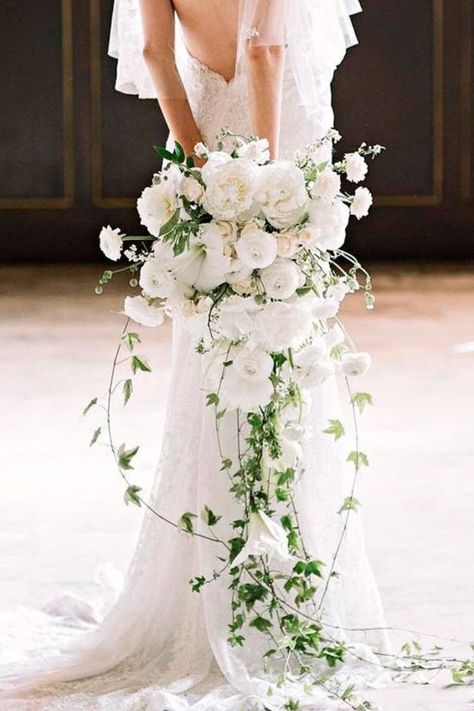 Whimsical romantic lush wedding bouquet Whimsical Wedding Bouquet, Romantic Modern Wedding, Modern Bridal Bouquets, Modern Wedding Bouquets, Wedding Chuppah, Tv Weddings, Custom Tuxedo, Bridal Alterations, Custom Wedding Gown