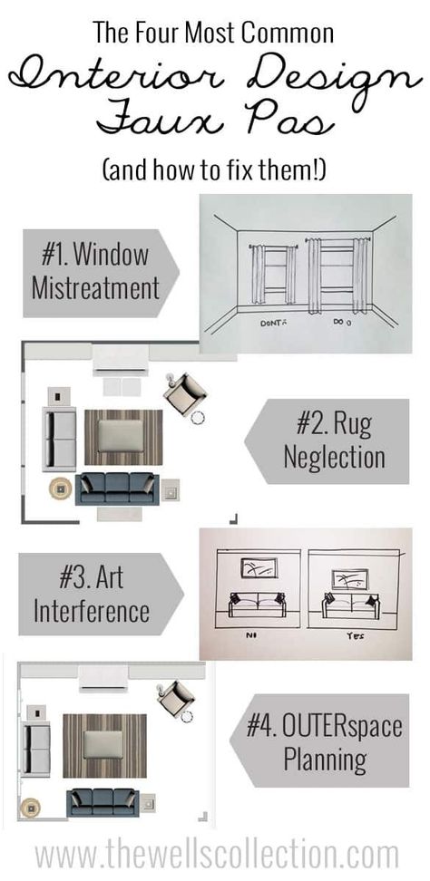 The Four Most Common Interior Design Faux Pas… and How to Fix Them! Living Room Color Schemes, Design Rules, Room Color Schemes, Boho Interior, Interior Design Tips, Room Colors, Home Decor Tips, Home Staging, Interior Design Styles