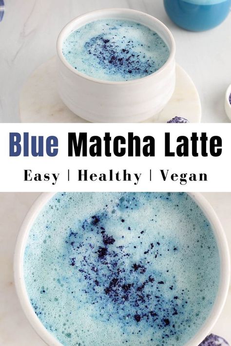 View on a butterfly pea flower latte hot drink. Blue Matcha Latte, Warm Drinks Recipes, Matcha Drink Recipes, Pea Flower Tea, Blue Matcha, Butterfly Pea Flower Tea, Hot Drinks Recipes, Matcha Drink, Matcha Recipe