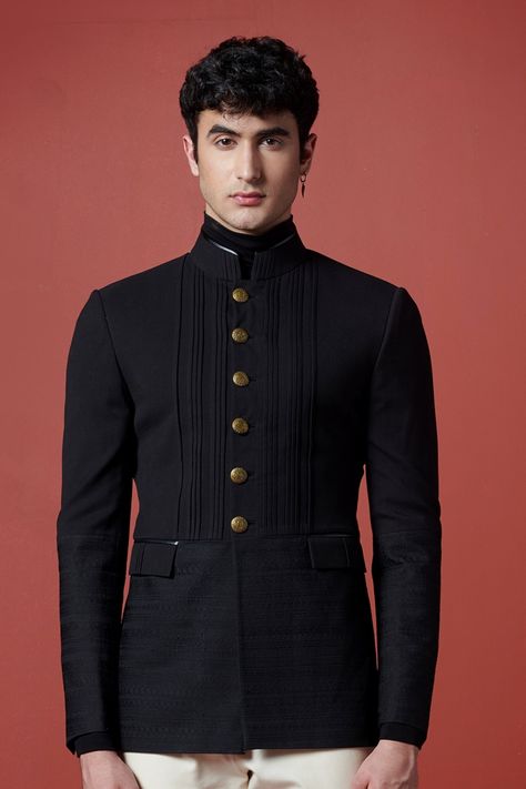 Bandhgala For Men, Saree Gowns, Collared Coat, S N, Mandarin Collar, Festival Wear, Aza Fashion, Wedding Outfit, Chef's Jackets