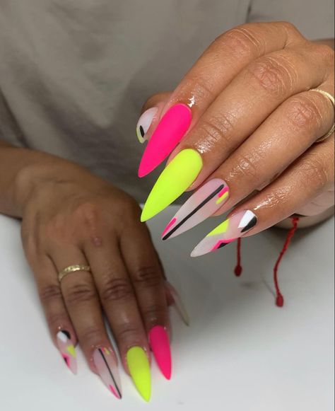 Jamaican Vacation Nails, Stiletto Nails Designs Summer, Abstract Strawberry, Summer Ombre Nails, Trending In 2023, Nails Trending, Strawberry Lime, Best Nails, Stylish Nails Designs