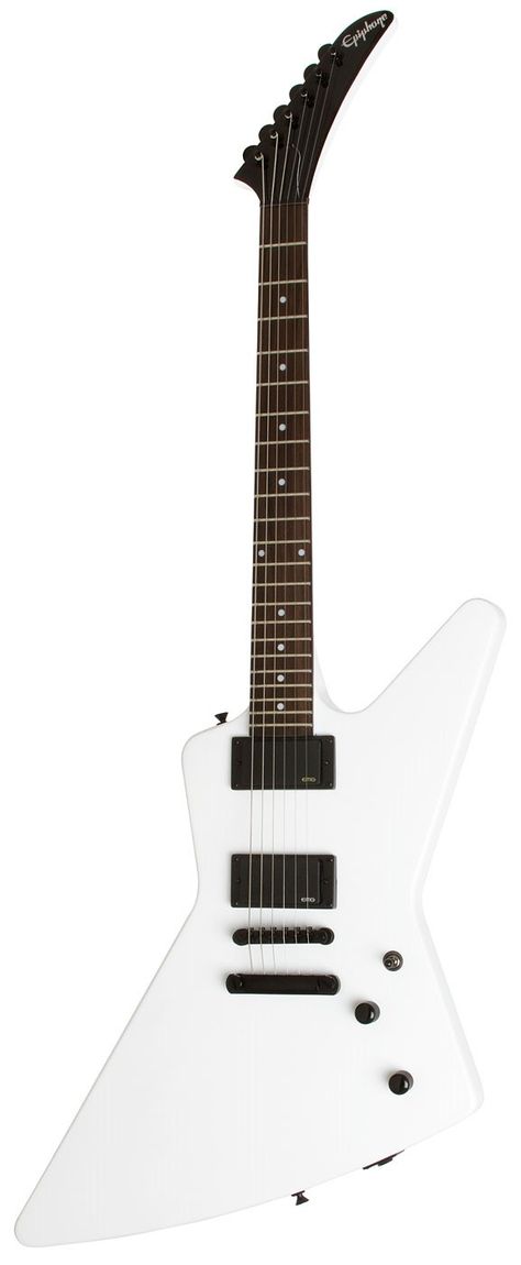 Epiphone 1984 Explorer EX Guitar Craft, Guitar Crafts, Guitar Pics, Alpine White, I Have A Dream, Guitar Design, Cool Guitar, Black Hardware, Music Bands