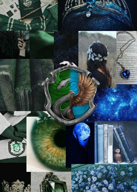 Raverin Aesthetic, Slytherclaw Wallpaper, Slytherin X Ravenclaw, Slytherclaw Aesthetic, Slytherin And Ravenclaw, Slytherin Ravenclaw, Ravenclaw Aesthetic, Gay Harry Potter, Images Harry Potter