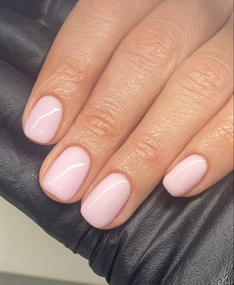 cute pink nails for girls short nails Milky Pink Manicure, Light Milky Pink Nails, Pale Pink Biab Nails, Milky Biab Nails, Milky Pink Gel Nails, Light Pink Biab Nails, Milky Light Pink Nails, Milky Pink French Nails, Baby Pink Biab Nails