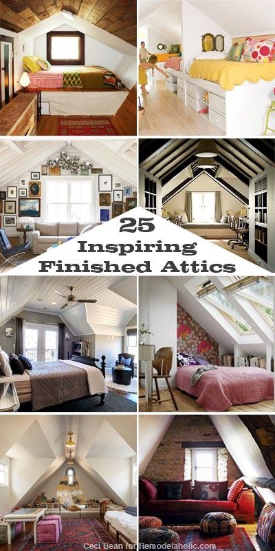 Start using that attic space! There are so many ways to utilize the space and we've got a bunch of ideas for inspiration. 25 Inspiring Finished Attics via Remodelaholic.com #remodel #attic #remodelaholic Attic Room Ideas, Bedroom Attic, Attic Makeover, Attic Renovation Ideas, Finished Attic, Attic Playroom, Attic Loft, Small Attic, Attic Conversion