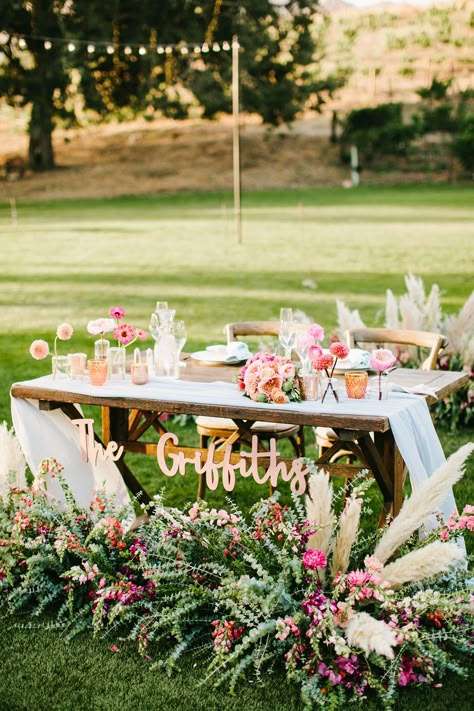 Eucalyptus And Pampas, Reception Sweetheart Table, Wedding Couple Table, Sweetheart Table Sign, Bride Groom Table, Sweetheart Table Decor, Beautiful Wedding Reception, Head Table Wedding, Sweetheart Table Wedding