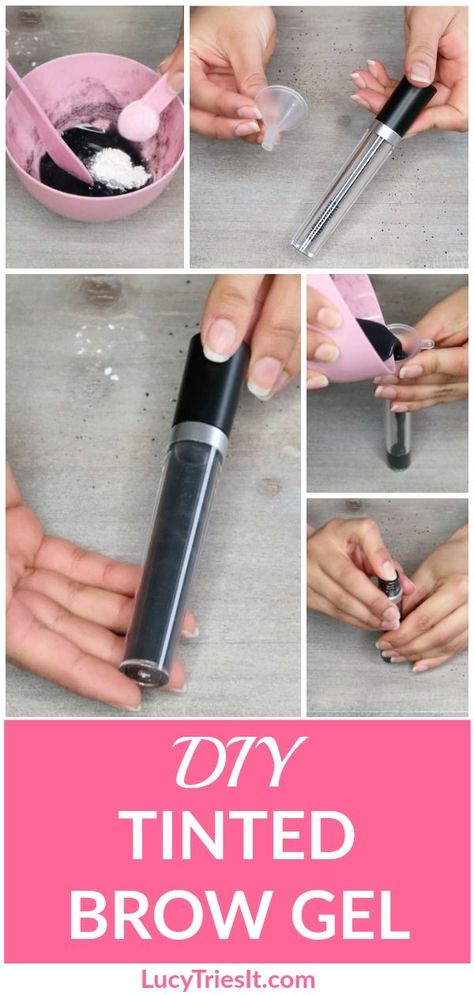 This is one of those super simple and easy DIY beauty recipes that will save you money on your makeup! If you’re looking to make your own tinted brow gel that will give you natural, defined eyebrows, then this beauty recipe is for you! #DIYbeauty #eyebrows Brow Gel Diy, Diy Eyebrow Tint, Diy Brow Tint, Eyebrow Tinting Diy, Defined Eyebrows, Diy Makeup Recipe, Easy Diy Beauty Products, Gel Mascara, Overnight Beauty Hacks