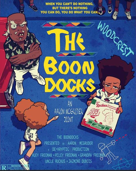 Boondocks Poster, Boondocks Art, Boondocks Comic, Aaron Mcgruder, Movie Mashup, The Boondocks Cartoon, Black Cartoons, Boondocks Drawings, The Boondocks