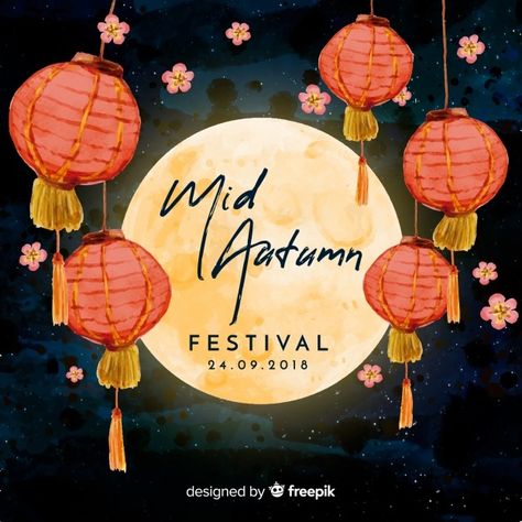 Lovely watercolor mid autumn festival ba... | Free Vector #Freepik #freevector #background #watercolor #autumn #watercolor-background 中秋节 Mid-autumn Festival, Mid Autumn Festival Party, Mid Autumn Festival Background, Mid Autumn Festival Illustration, Autumn Moon Festival, Mooncake Festival, Talking To The Moon, Chinese Holidays, Autumn Watercolor