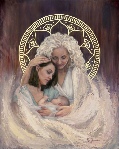 Mother’s Embrace Heavenly Mother, Lds Art, Mother Art, Divine Mother, Artwork Display, Mother And Child, Art Show, Large Wall Art, Art Shop