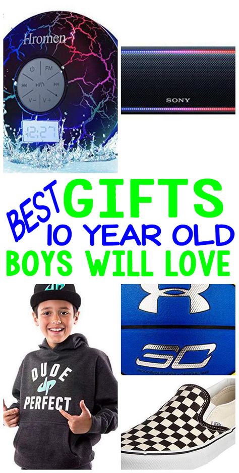 Gifts 10 Year Old Boys! BEST gift ideas for boys 10th birthday, Christmas, Holiday or just because. Cool presents that 10 year old guys will love. Gadgets, electronics, gift cards and more. Trendy and popular gift guide ideas! Tween  gift list - great ideas also for 9 year olds and 11 year olds. Gift Ideas For 10 Year Boy, Gifts For 10 Year Boy, 11 Year Boy, Boys 10th Birthday, Suprise Birthday, Boy Party Favors, Christmas Board, Gadgets Electronics, Cool Presents