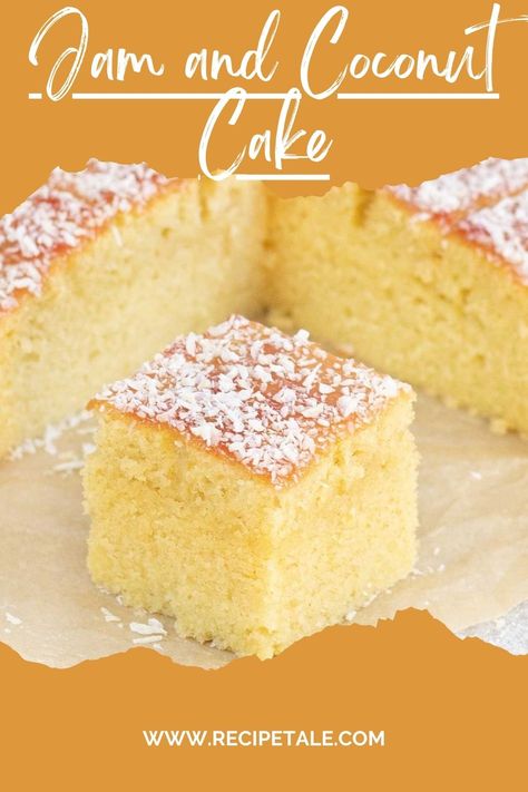 My Jam and Coconut Cake is incredibly soft, fluffy and not too sweet! The combination of strawberry jam and coconut toppings makes this cake out of this world! Jam Cake, Coconut Jam, Microwave Cake, Loaf Cake Recipes, Simple Muffin Recipe, Cake Recipes Easy Homemade, Cake Recipes From Scratch, Homemade Cake Recipes, My Jam