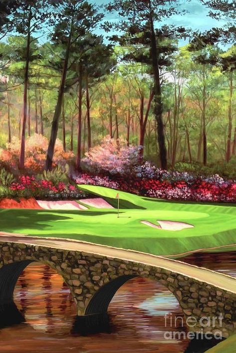 Augusta National, The Masters, A Bridge, Golf Course, Iphone Wallpaper, Bridge, Golf, Iphone, Water