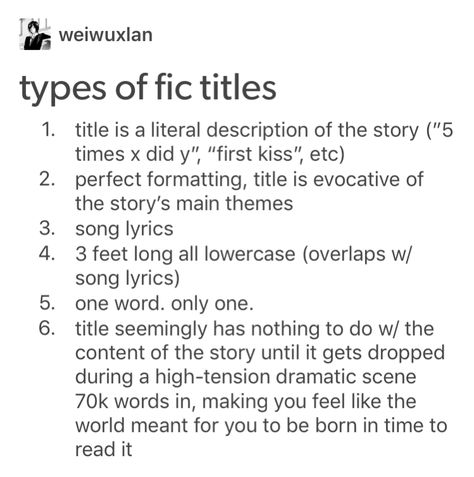 Okay but my fave type of fic title is this one series in AO3 about forgiveness after CACW where the title of the previous installment is dropped somewhere in the installment after but the titles are vague enough that you don't know what the next installment is about. Humor Writing, Writer Humor, Writing Humor, Writing Memes, Fandom Memes, Book Writing, Book Writing Tips, Writing Advice, Book Memes