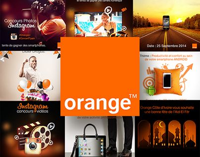 Social Media - Orange Côte d'Ivoire Orange C, Abstract Pictures, Behance Project, Mobile Design, Behance Net, Photo Instagram, Social Media Design, Creative Design, Smartphone