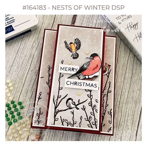 Stampin Up Beauty Of The Season, Nests Of Christmas Alternatives, Paper Pumpkin Nests Of Christmas, Nest Of Winter Stampin Up Cards, Nests Of Winter Stampin Up Cards, Stampin Up Nests Of Winter Dsp, Stampin Up Nest Of Winter Cards, Winterly Treetops Stampin Up Cards, Nests Of Winter Su