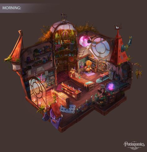 Concept Art Room, Potion Shop, Concept Art Landscape, Casa Fantasy, Interior Concept Art, Fantasy Shop, Store Concept, Fantasy Rooms, Concept Art World