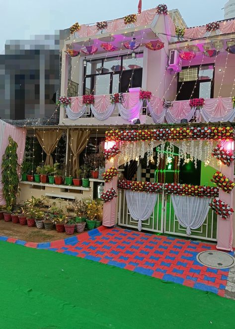 Shadi Ghar Decor, Tent Design Ideas Events, Home Decor Wedding Indian, Shadi Stage Decoration, Shadi Wala Ghar Decor, Shadi Decoration Indian Weddings, Home Decor For Wedding Indian, Wedding House Decorations Indian, Shaadi Wala Ghar Decoration