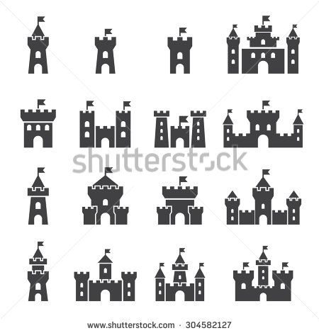 Illustration Castle, Castle Inspiration, Circle Project, Castle Logo, Modelling Ideas, Dnd Tokens, Castle Vector, Fantasy Map Making, Writing Icon