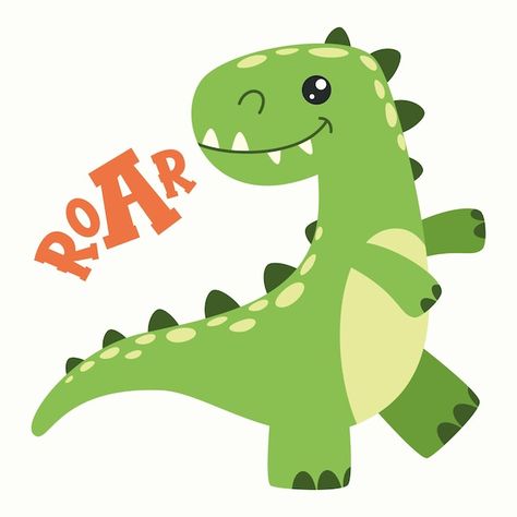 Drawing Of A Dinosaur, Safari Animals Birthday, Dinosaur Birthday Party Decorations, Dinosaur Drawing, Baby Dino, Cartoon Dinosaur, The Cartoon, A Dinosaur, Kids Fabric