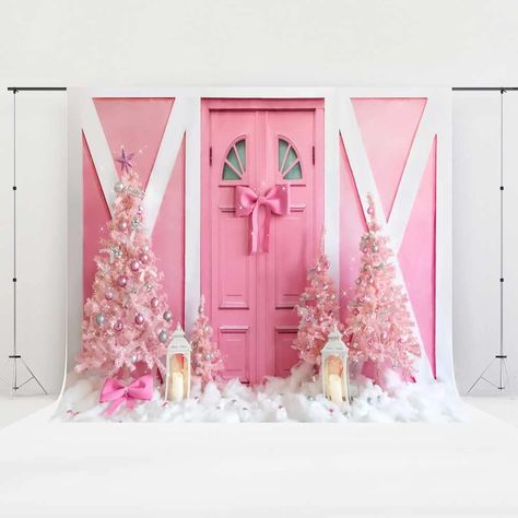 Pink Christmas Backdrop, Cloth Background, Photo Backdrop Christmas, Barbie Christmas, Christmas Backdrop, Christmas Barbie, Video Studio, Studio Props, Christmas Backdrops