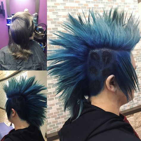 Chelsea Hawk Hair, Chelsea Hawk, Vivid Hair, Magical Transformation, Blue Leopard Print, Blue Leopard, Shades Of Blue, Hair Inspo, Leopard Print