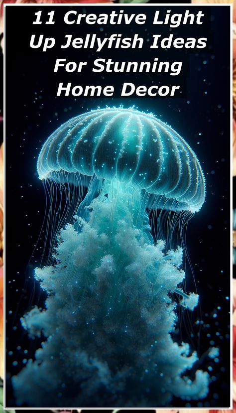 Looking to add a mesmerizing touch to your home decor? Check out these 11 creative light up jellyfish ideas that will illuminate your space with their unique beauty. From DIY projects to ready-made options, these stunning jellyfish lights will bring a magical ambiance to any room. Whether you're looking to create a relaxing atmosphere or simply want to add a touch of whimsy, these light up jellyfish are sure to impress. Brighten up your space with these enchanting decor ideas today! Jellyfish Fairy Lights, Light Up Jellyfish, Jellyfish Lighting, Jellyfish Ideas, Diy Jellyfish Decoration, Jellyfish Lights, Glowing Centerpieces, Diy Jellyfish, Jellyfish Decorations