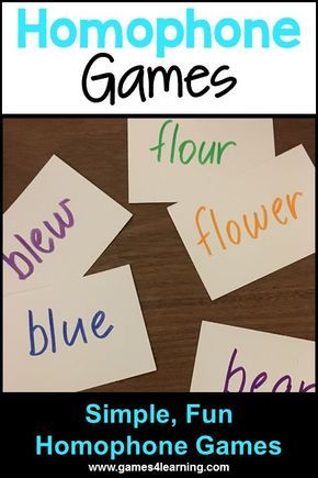 Homophone Games - simple ideas for teaching homophones Homographs Activities, Homophones Games, Homophones Activity, Homophones Worksheets, Spanish Sayings, Language Games, Listening Activities, Multiple Meaning Words, 4th Grade Writing