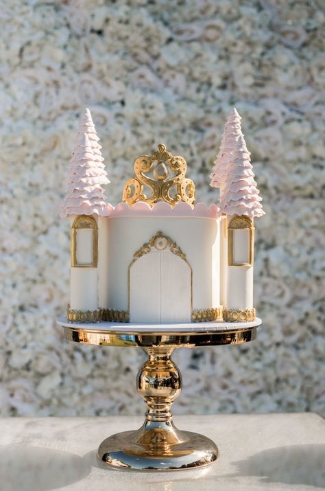 Castle Cake from a Boho Swan Princess Birthday Party on Kara's Party Ideas | KarasPartyIdeas.com (19) Chandelier Tent, Birthday Party Princess Theme, Swan Princess Birthday, Princess Party Cake, Princess Theme Cake, Lantern Table Centerpieces, Princess Birthday Decorations, Princess Castle Cake, Candy Bar Posters