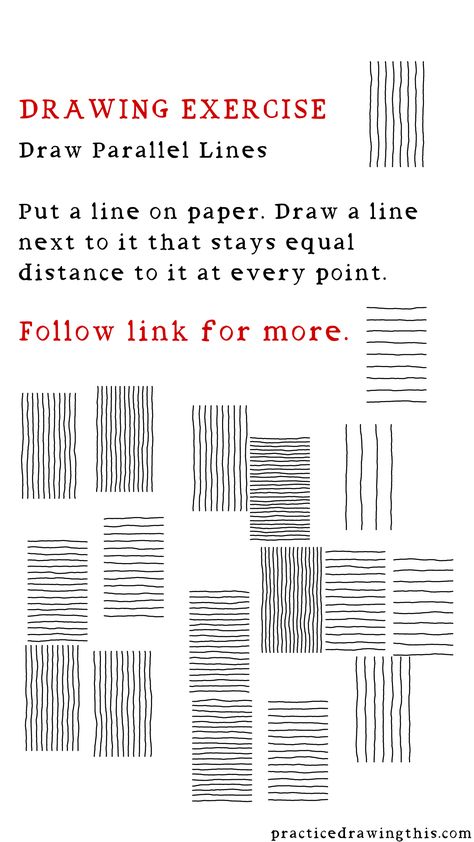 Lines In Drawing, Pen Drawing Exercises, Drawing Exercises Architecture, Drawing Basics Learning Art Lessons, Line Art Exercises, Line Drawing Exercises, Drawing Fundamentals Practice, Basic Drawing Exercises, Line Art Drawings Tutorials