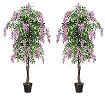 Plant For Living Room, Wisteria Trees, Fake Wisteria, Outdoor Greenery, Wisteria Tree, Greenery Decor, Fake Trees, Living Room Plants, Live Tree