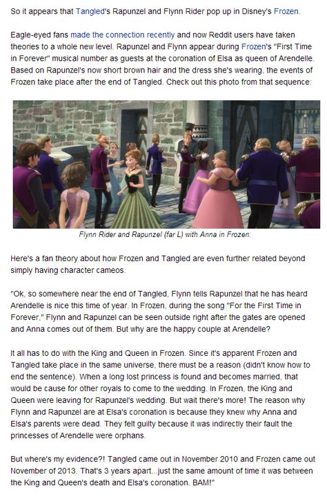 Tangled Theories, Tangled Headcanon, Frozen Theories, Rapunzel In Frozen, Frozen Theory, Disney Theories, Frozen And Tangled, Rapunzel And Flynn, Disney Theory