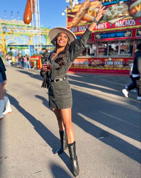 Black Denim dress for the win!! #rodeostyle #rodeofashion #rodeooutfit #liketkit #houstonrodeo #houstonblogger #houstonlashes #bachelorette #bacheloretteoutfit Houston Rodeo Outfit, Black Denim Dress, Rodeo Outfit, Houston Rodeo, Rodeo Outfits, Bachelorette Outfits, Rodeo Fashion, Black Denim, Rodeo