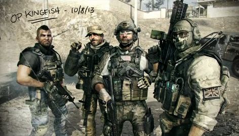 Price, Ghost, Soap and Sandman on Operation Kingfish, joint operation of Task Force 141 and Delta Force Call Of Duty Warfare, Call Of Duty Zombies, Military Wallpaper, Call Off Duty, Delta Force, 2160x3840 Wallpaper, Call Of Duty Ghosts, Game Mobile, Military Gear