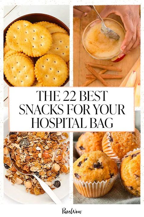 Labor And Delivery Snacks Hospital Bag, Snacks To Bring To Hospital For Labor, Best Snacks For Labor, Best Hospital Snacks For Labor, Postpartum Hospital Snacks, Labor Snacks Hospital Bag, Best Snacks For Labor And Delivery, Labor Prep Foods, Hospital Snacks For Labor And Delivery