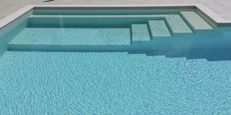 Underground Swimming Pool, Pool Stairs, Small Inground Pool, Outdoor Pool Area, Diy Backyard Patio, Small Swimming Pools, Pool Steps, Backyard Pools, Swimming Pools Backyard