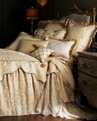 Sweet Dreams - "Camelot" Bed Linens  - traditional - bedding - - by Neiman Marcus Bed Design Modern, Elegant Bedroom, Luxury Bedding Sets, Dreamy Bedrooms, Bed Sets, March 19, Remodel Bedroom, Beautiful Bedding, Luxury Linen