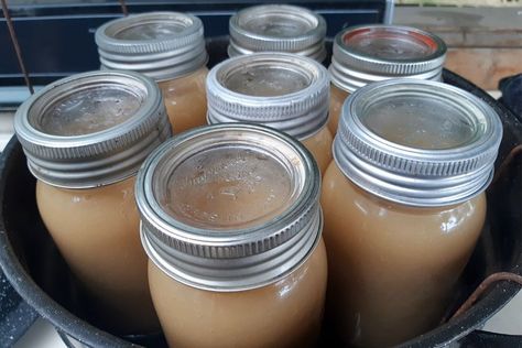 Waterbath Canning for Success & Safety • a traditional life Canning Chicken Stock Water Bath, Canning Chicken Broth Water Bath, Canning Milk Water Bath, Canning Bone Broth Water Bath, Canning Chicken, Canning Water, Pork Gravy, Turkey Broth, Bone Broth Recipe