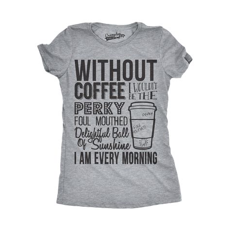 PRICES MAY VARY. WOMENS FIT: This listing is for an adult women's slim-fit t-shirt (also known as junior fit). These cute fitted tees run small so double check the size chart and order a size up if you're between sizes. ANOTHER CUP FOR THE CAFFEINE LOVER: For that friend who's addicted to coffee, this is a must-have accessory to their wardrobe. Or maybe you're the drinker who can't live without the ground beans? Click add to cart now! QUALITY GRAPHICS AND VIBRANT COLOR - Express yourself with fa Perfect Things, Funny T Shirt Sayings, Cricut Air, Distressed Tee, Fitted Tee, Crazy Dog, Funny T Shirts, Funny Graphics, Sarcastic Humor