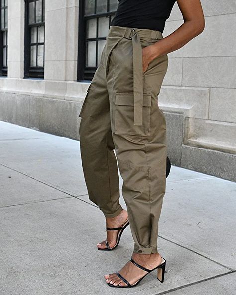 AmazonSmile: The Drop Women's Capers Capers Cargo Pant with Self Belt by @karenbritchick, M : Clothing, Shoes & Jewelry Cargo Pants 2023, Cargo Pants Girls, Cuffed Cargo Pants, Trendy Cargo Pants, Girls Cargo Pants, Brand Collaboration, The Drop, Kinds Of Shoes, Cargo Pant